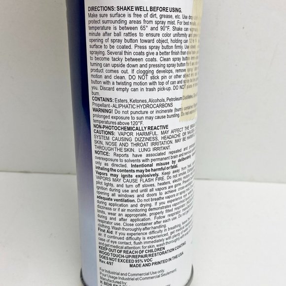 Behlen Master Jet Spray Lacquer Finish EXTRA DARK WALNUT B101-0850 New Old Stock - Picture 4 of 4